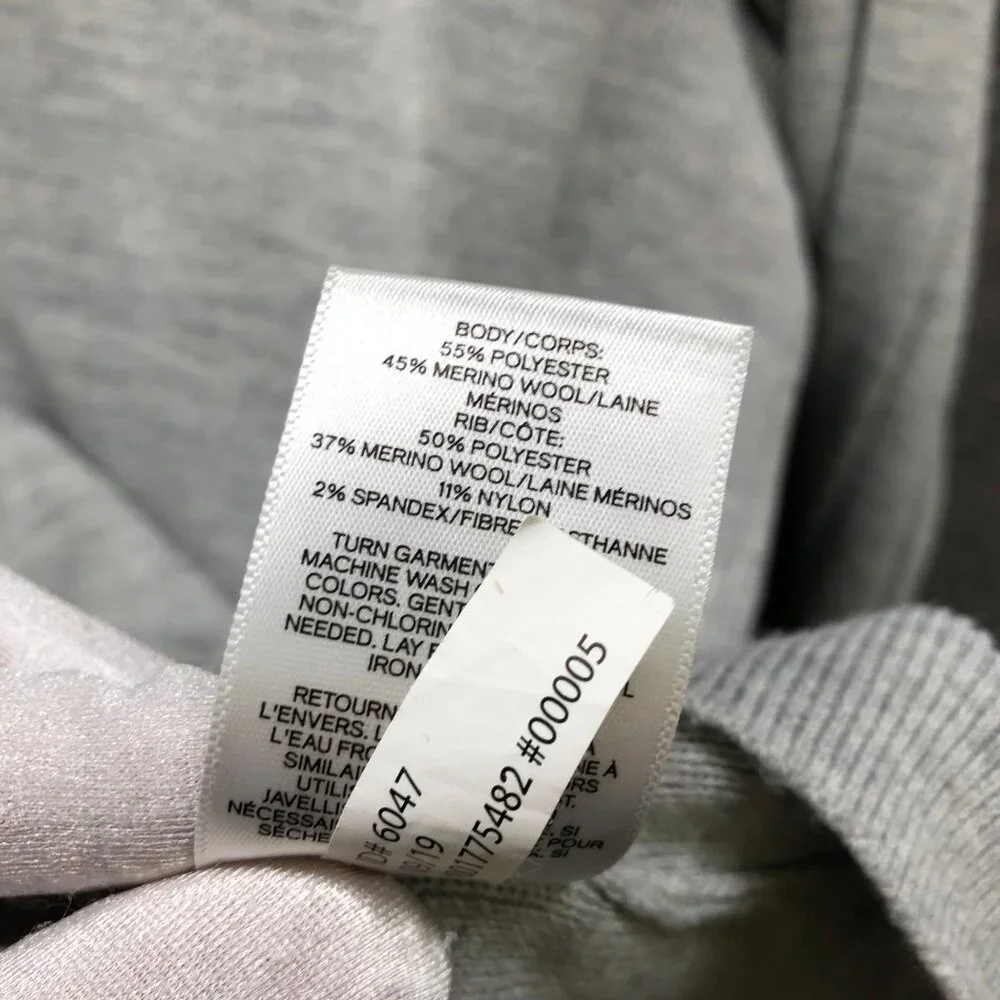 Express Merino Wool Blend Sweater‎ Mens M Light Gray Crewneck Stretch - Picture 4 of 8